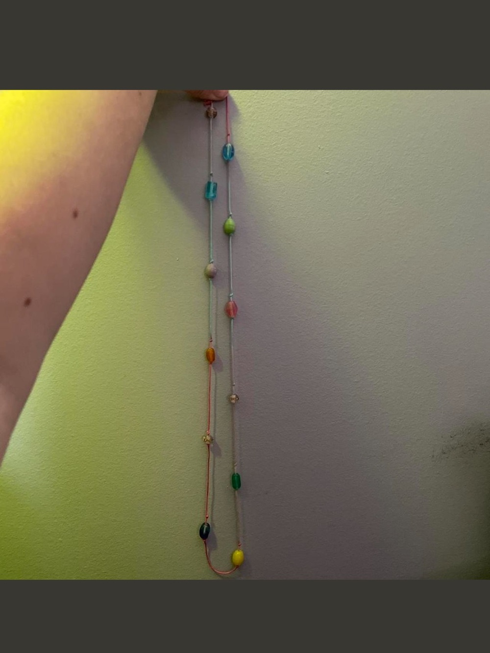 Delicate Macrame Glass Beaded Necklace in Bright Multicolor